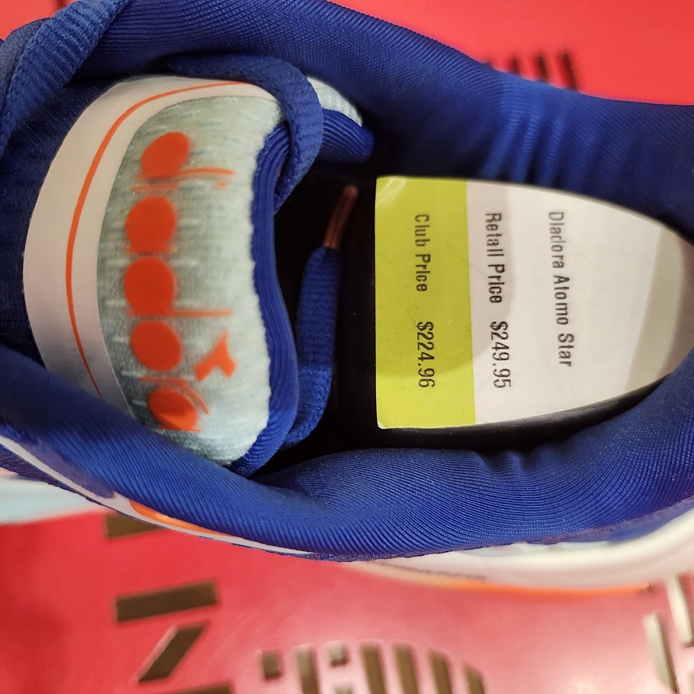 Diadora Women's Blue and Orange Athletic Shoes - Picture 4 of 5